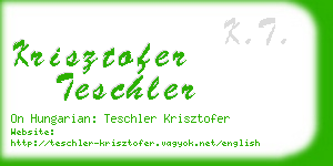 krisztofer teschler business card